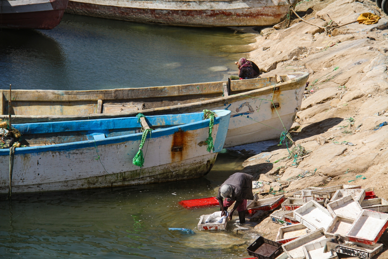 Fishermen at Port Artisanal Nouadhibou