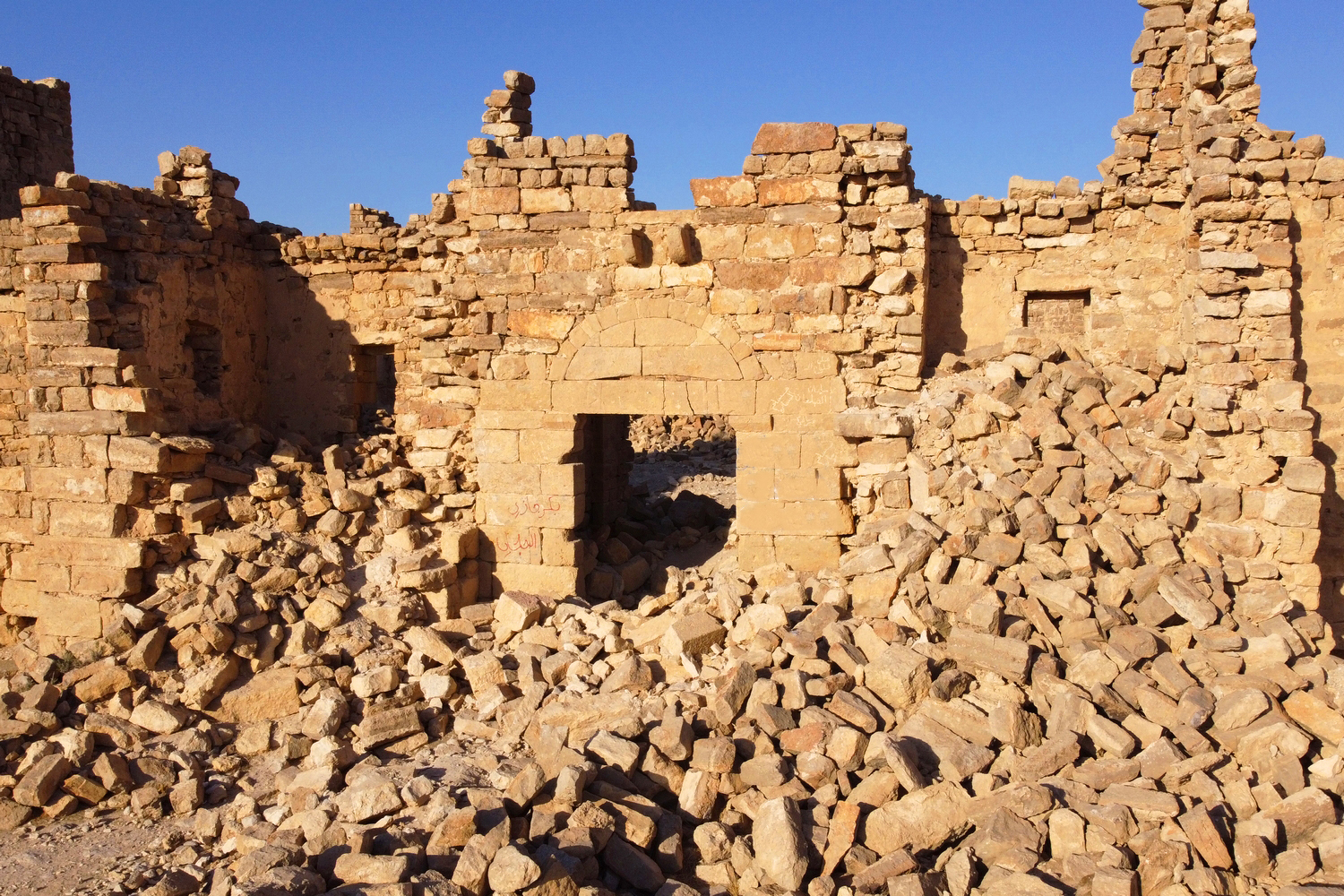 Qasr Bshir Roman Fortress facade