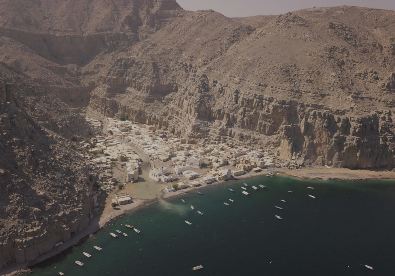 Kumzar Village Oman drone 2019